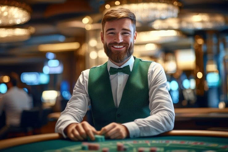 Live Three Card Poker dealer and table interface on bolakbalikwin